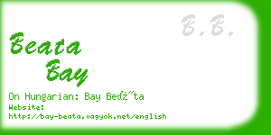 beata bay business card